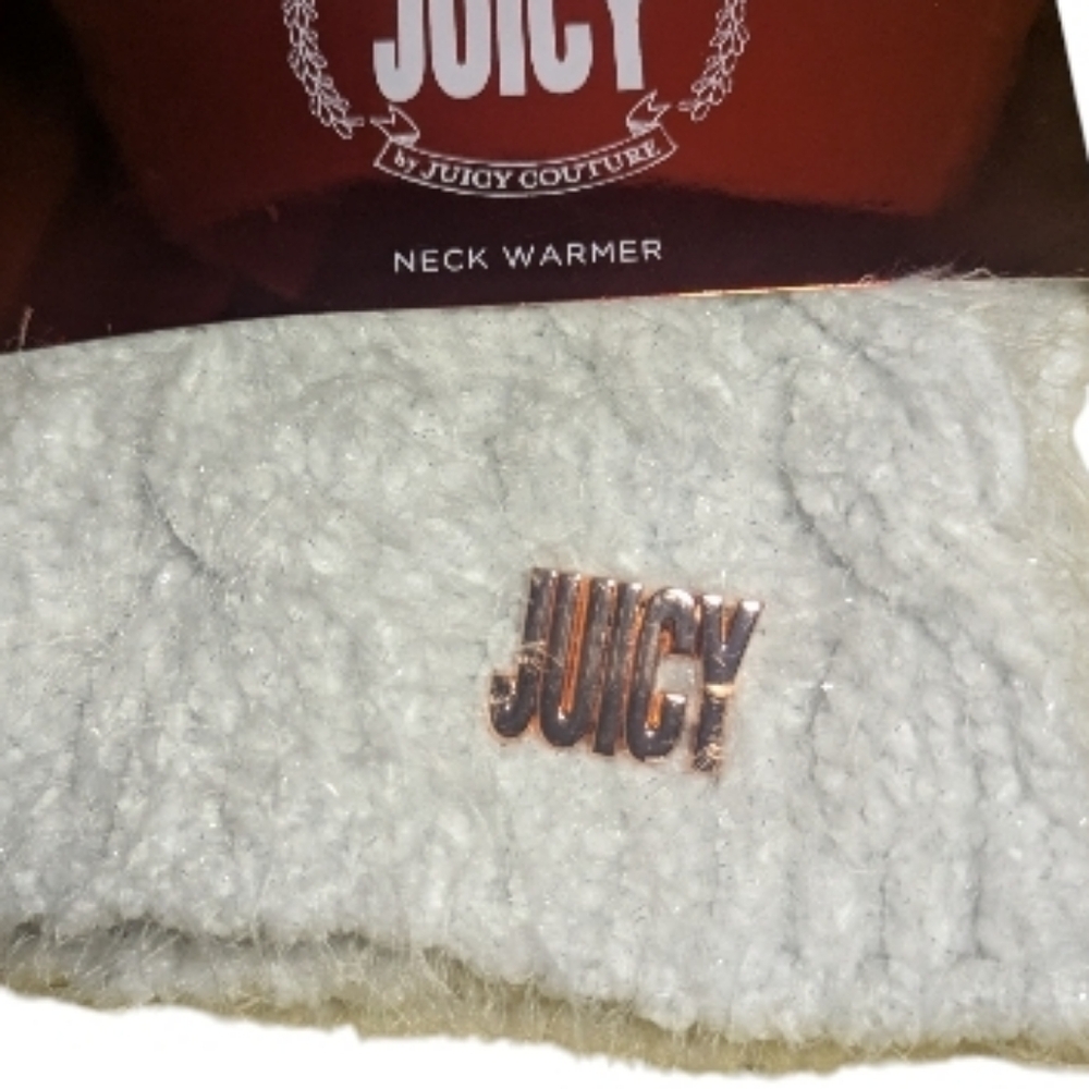 Juicy Couture Neck Warmer One Size White Silver - Picture 4 of 7